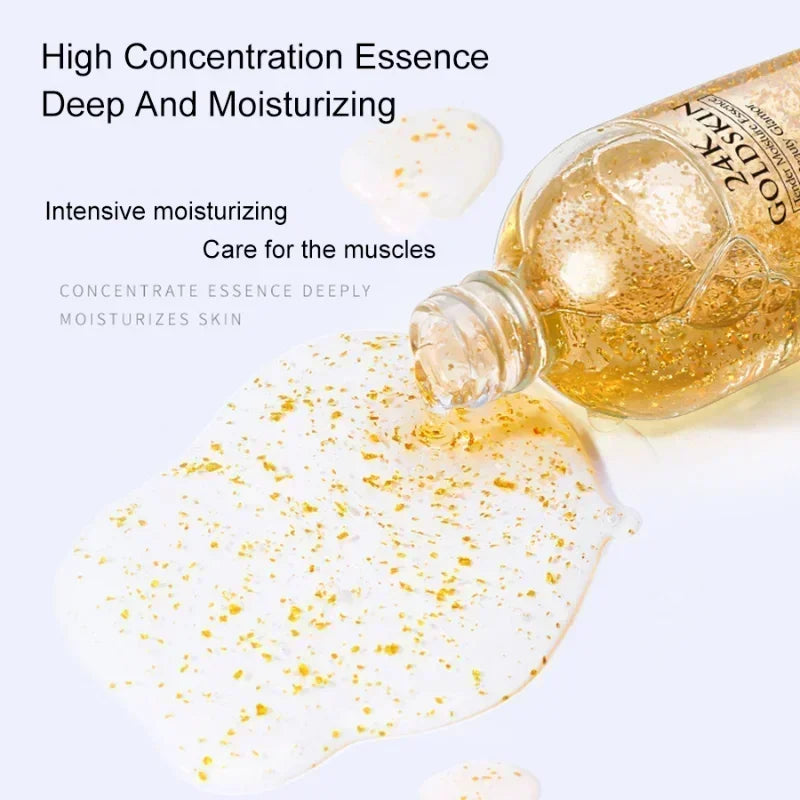 24K Gold Hyaluronic Acid Face Serum – Pore Repair, Brightening & Hydrating Essence for Radiant Skin"